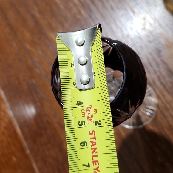 2 VINTAGE BOHEMIAN CUT TO CLEAR PORT WINE GLASSES - Picture 5 of 6